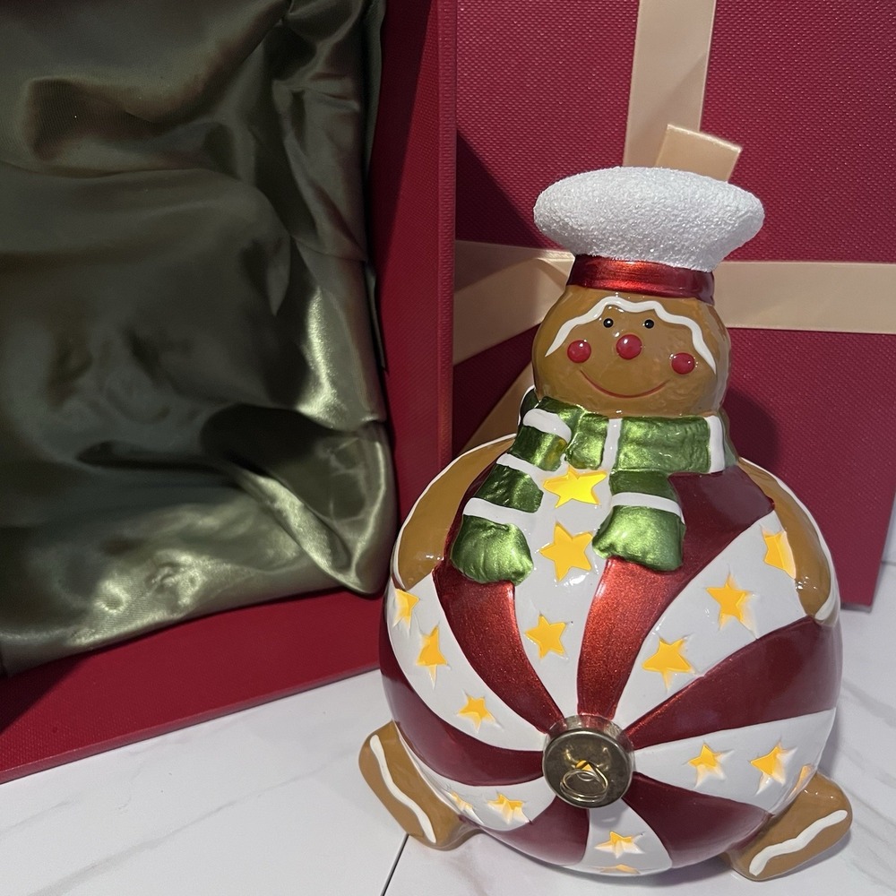 Home Reflections Gingerbread Man Christmas Luminary Flameless Candle Color Timer